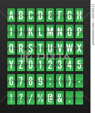 Airport Mechanical Flip Board Panel Font  28238111