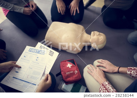 CPR First Aid Training Concept 28238144
