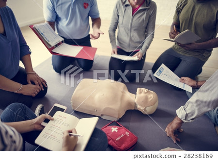 CPR First Aid Training Concept 28238169