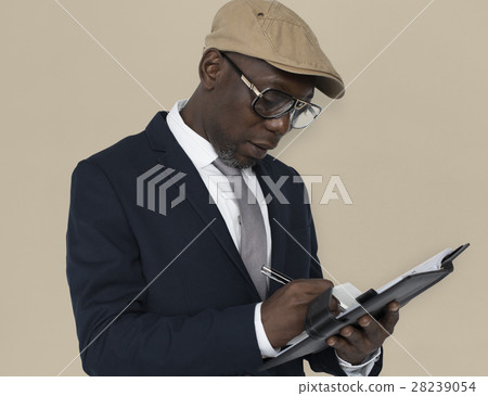 African Descent Man Notebook Concept African Descent Man Notebook Concept 28239054