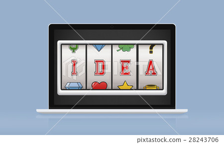 Slot Bingo Words Graphic Concept 28243706