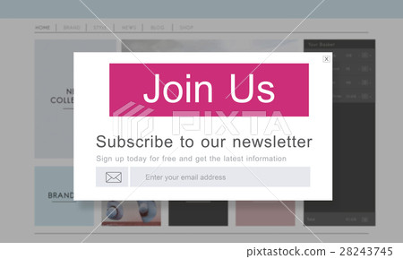 Join Us Register Newsletter Concept 28243745