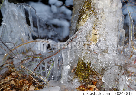 Shine on the base of the ice pillar 28244815