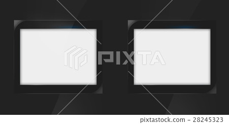 Two Empty White Flat Screen Frame Concept Series  28245323