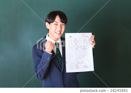 Students showing an answer of 100 points perfectly 28245891