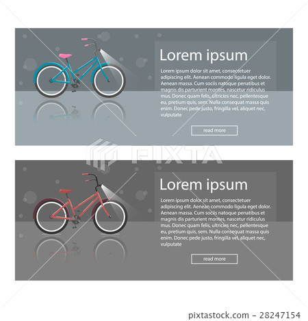 Vector bright illustration of Bike. Beautiful set Vector bright illustration of Bike. Beautiful set 28247154