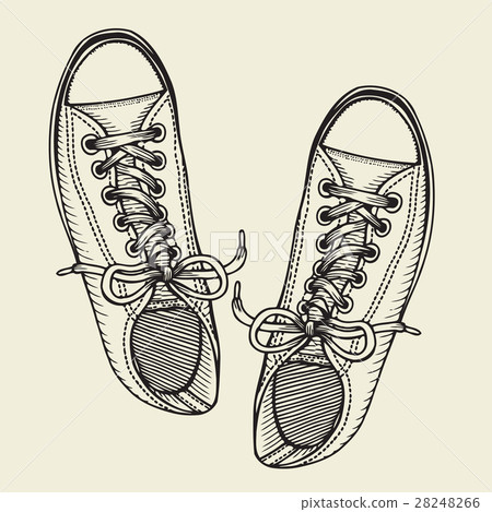 Skaters Shoes. Top View. 28248266