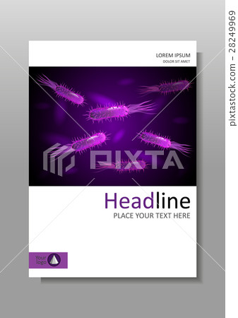 Purple luminescence bacteria with flagellum 28249969