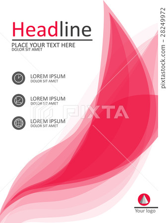 A4 pink cover design for books, reports, banners. 28249972