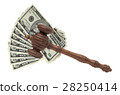 Judges or Auctioneers Gavel Or Hammer And Money 28250414