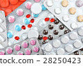 Many Pills and Tablets on table as background 28250423