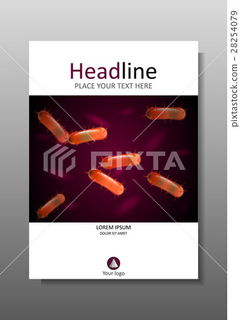 Cover design orange bacteria culture microscope 28254079