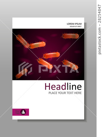Cover with orange bacteria. Vector. 28254847