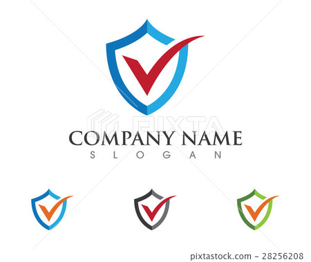 Check mark V Letter Logo Template 28256208