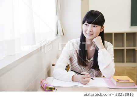 Juku school class student studying lesson women girls high school student education learning high school student Juku school class student studying lesson women girls high school student education learning high school student 28258916