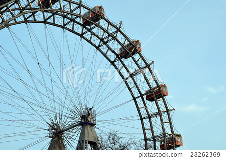 part of Vienna giant wheel in winter christmas 28262369