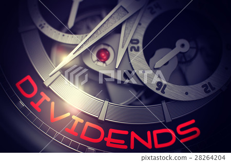 Dividends on the Luxury Watch Mechanism. 3D. 28264204