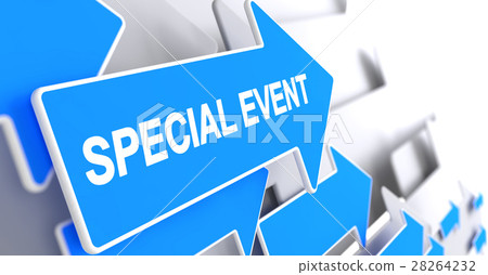 Special Event - Label on the Blue Pointer. 3D. 28264232