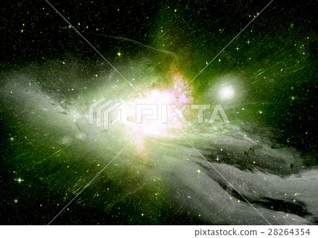 Stars, dust and gas nebula in a far galaxy Stars, dust and gas nebula in a far galaxy 28264354