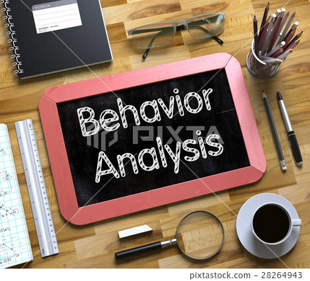 Behavior Analysis Concept on Small Chalkboard. 3D. 28264943
