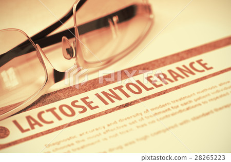 Lactose Intolerance. Medicine. 3D Illustration. 28265223