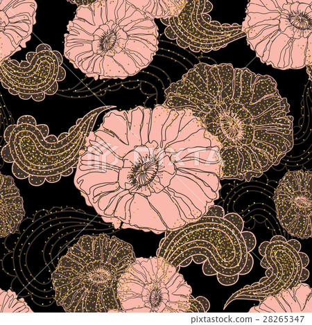 Floral seamless pattern - Stock Illustration [28265347] - PIXTA