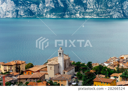 Scenic view of Malcesine on beautiful Garda lake Scenic view of Malcesine on beautiful Garda lake 28266524