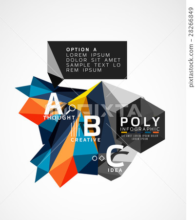 Abstract triangle option infographic template Abstract triangle option infographic template 28266849