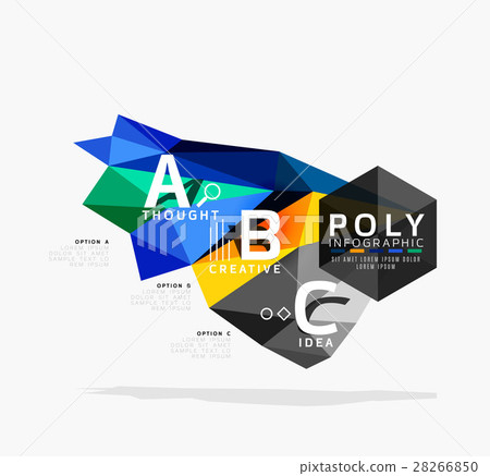 Abstract triangle option infographic template Abstract triangle option infographic template 28266850