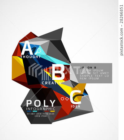 Abstract triangle option infographic template 28266851
