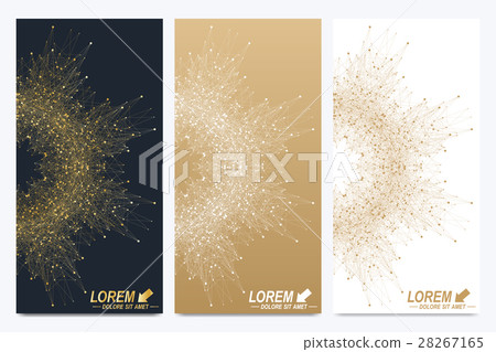 Modern set of vector flyers. Geometric abstract Modern set of vector flyers. Geometric abstract 28267165