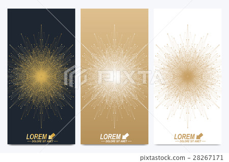 Modern set of vector flyers. Geometric abstract Modern set of vector flyers. Geometric abstract 28267171