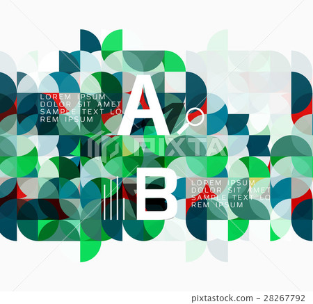 Abstract circle geometric composition isolated on 28267792