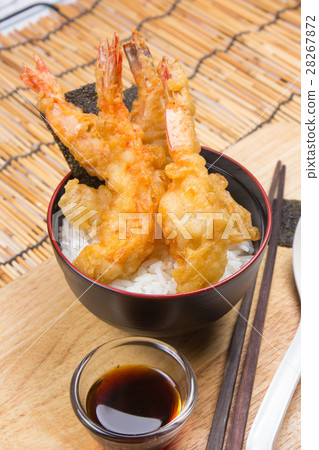 Tempura on rice 28267872