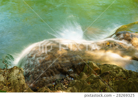 Little tropical waterfall in jungle in thailand Little tropical waterfall in jungle in thailand 28269325