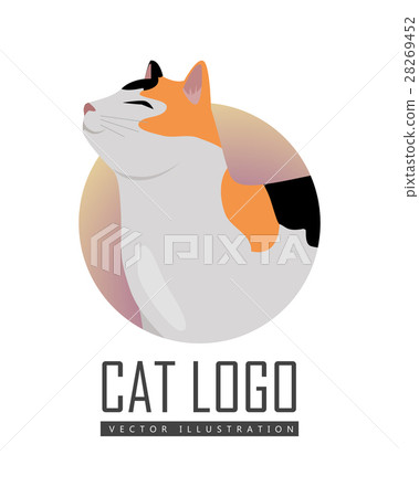 Calico Cat Vector Flat Design Illustration 28269452