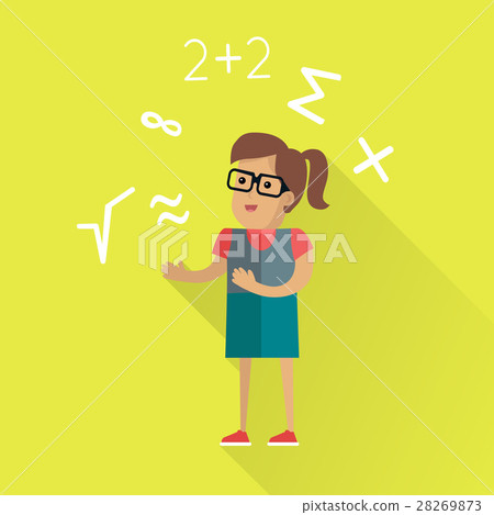 Mathematical Calculations Concept in Flat Design. Mathematical Calculations Concept in Flat Design. 28269873