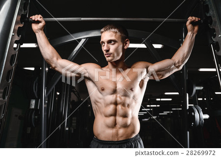 young man train in gym healthcare lifestyle sexy 28269972