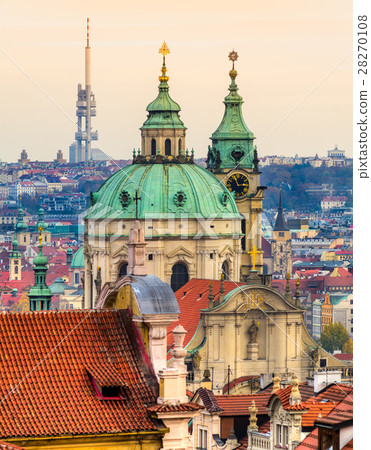 Prague, Cathedral and Zikzov Television Tower Prague, Cathedral and Zikzov Television Tower 28270108