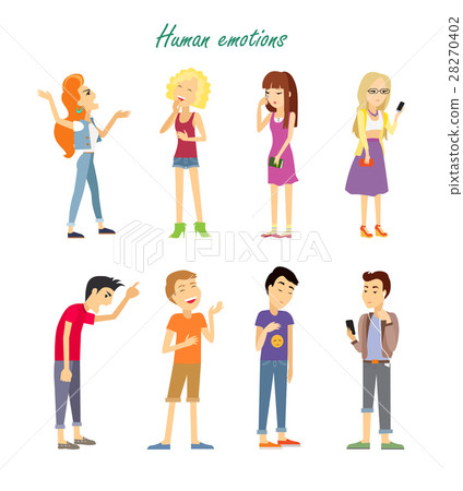 Set of Emotions. Quarrel Indifference Love Parting 28270402