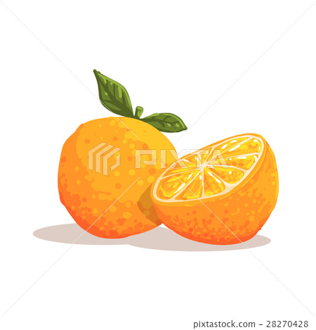 Fresh Full Garden Orange WIth Leaf And Orange Fresh Full Garden Orange WIth Leaf And Orange 28270428