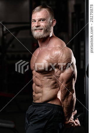 brutal muscular man with beard unshaven fitness model healthcare brutal muscular man with beard unshaven fitness model healthcare 28270878
