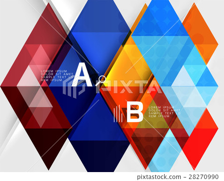 Transparent triangle tiles banner Transparent triangle tiles banner 28270990