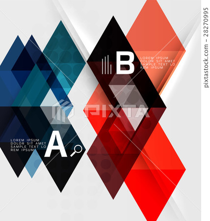 Transparent triangle tiles banner 28270995
