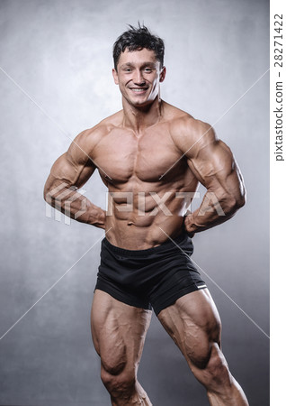 Handsome bodybuilder training in the gym sexy m Handsome bodybuilder training in the gym sexy m 28271422