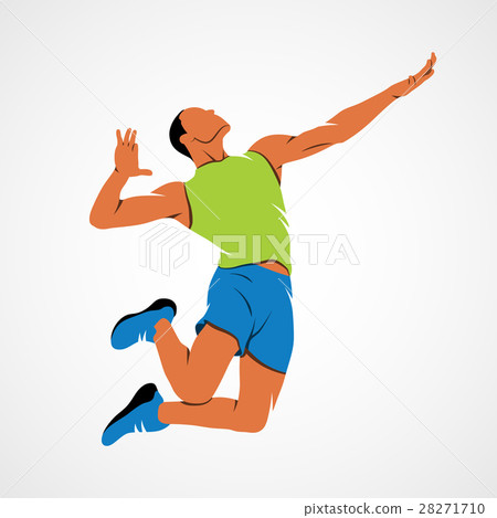 Abstract volleyball player Abstract volleyball player 28271710