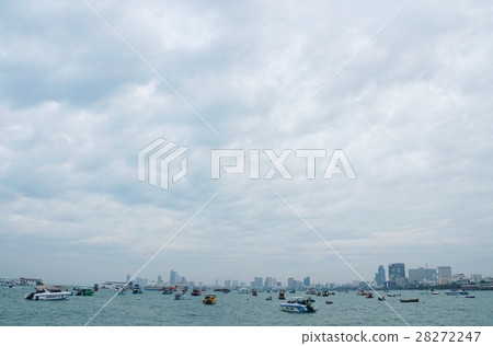Sea of Pattaya, Scenery of Pattaya, View from Bali Hai Pier Sea of Pattaya, Scenery of Pattaya, View from Bali Hai Pier 28272247