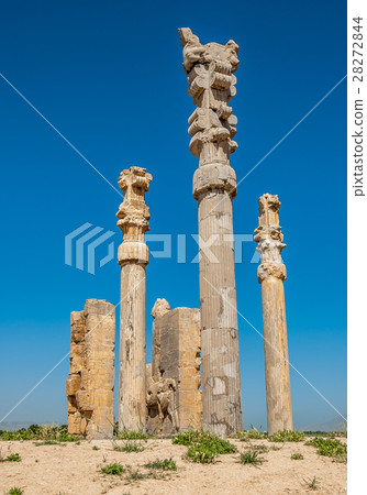 Columns of ancient city of Persepolis Columns of ancient city of Persepolis 28272844