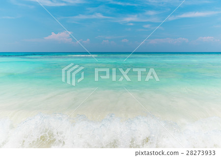 Tropical beach Sea Sand sky and summer day 28273933