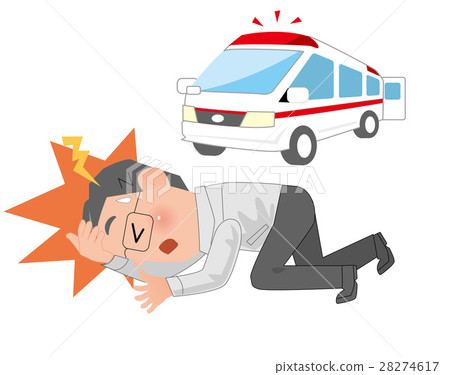 一個在工作時突然暈倒的男人。 28274617